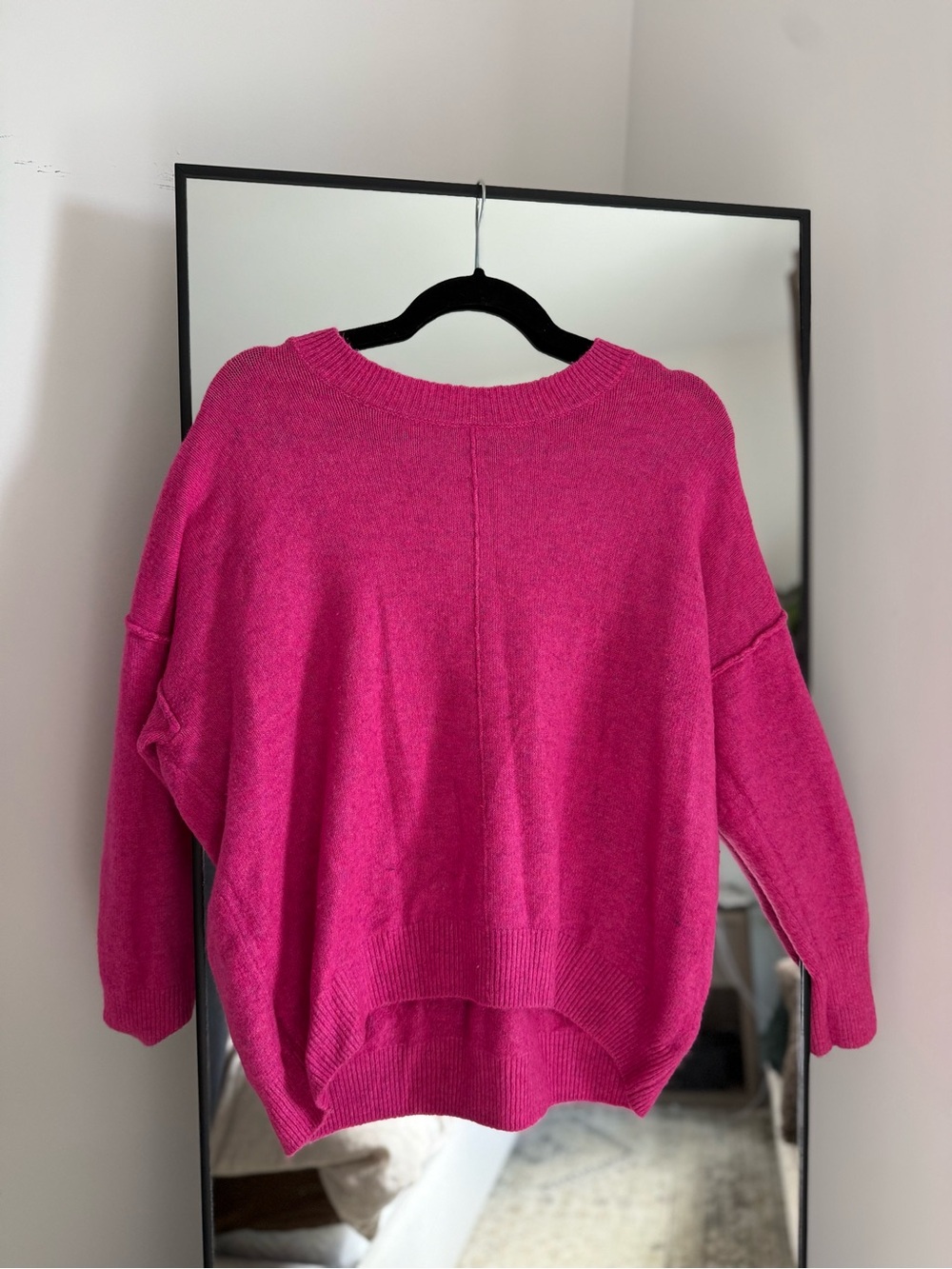 Vince Camuto Vibrant Hot Pink Crewneck Sweater